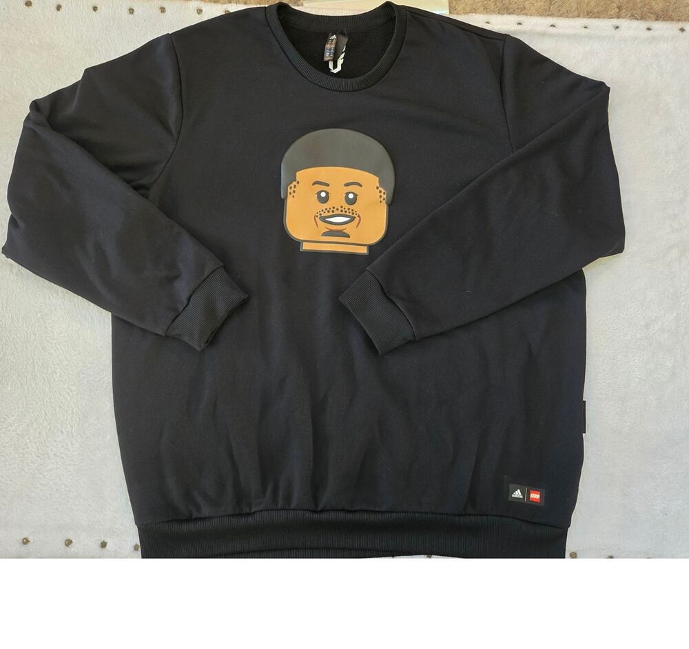 Adidas LEGO Damian Lillard Mens Crewneck Sweatshirt Black Size 2XL